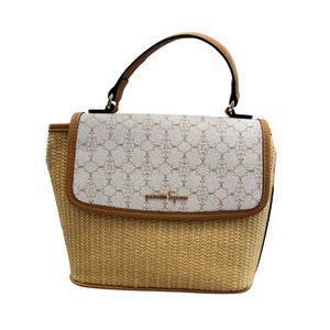 Nanette Lepore Woman's Raffia Straw Crossbody Purse